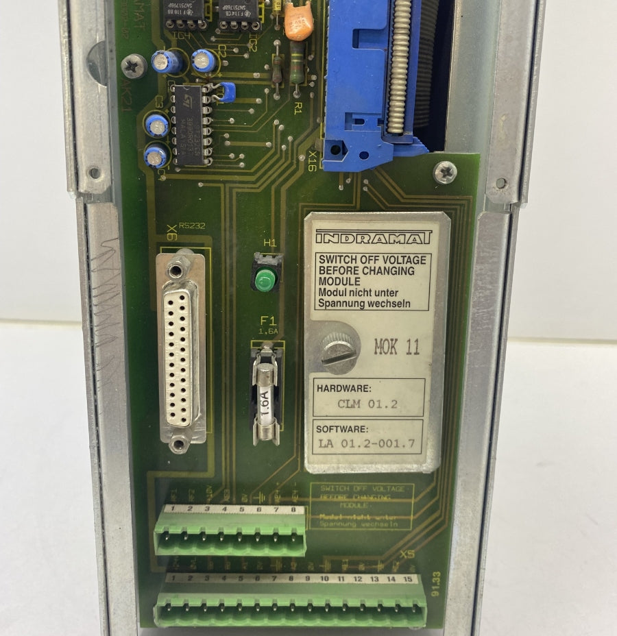INDRAMAT CLM 01.2 AC Servo Controller LA 01.2-001.7 SERVO SÜRÜCÜ