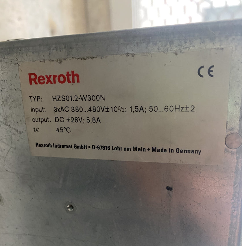 INDRAMAT HZS01.2-W300N POWER SUPPLY