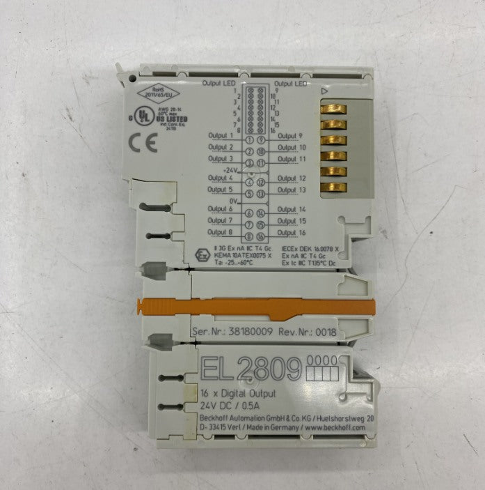 BECKHOFF EL2809 PLC