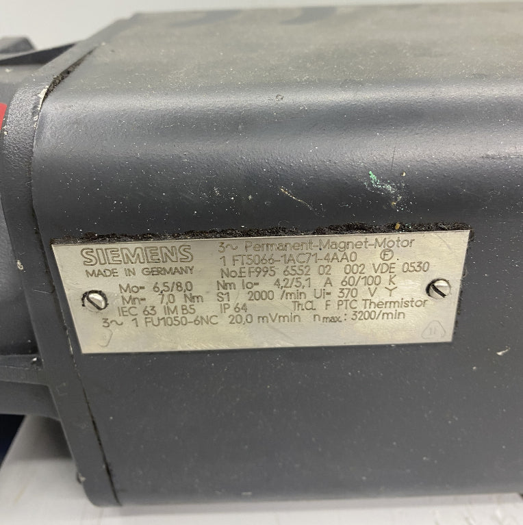 SIEMENS 1 FT5066-1AC71-4AA0 SERVO MOTOR