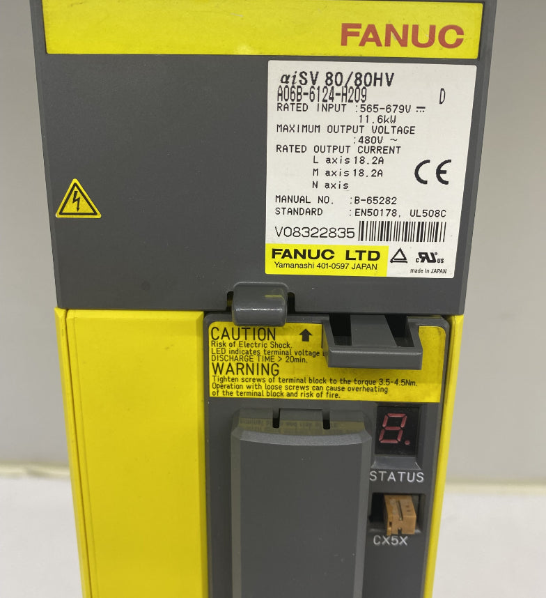 Fanuc A06B-6124-H209 Servo Amplifikatör 480V 6Kw