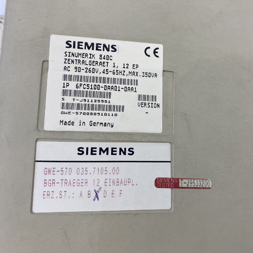 Siemens 6FC5100-0AA01-0AA1 NC Kontrol Modülü
