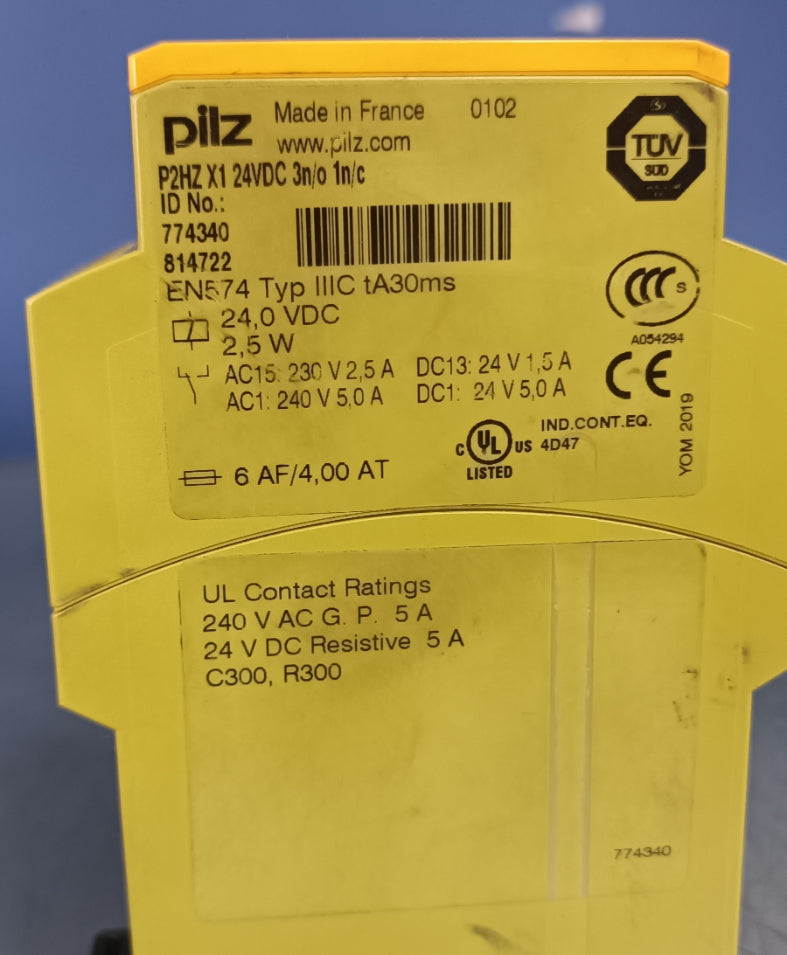 Pilz P2HZ X1 24VDC 3N-O 1N-C Güvenlik Rölesi 774340