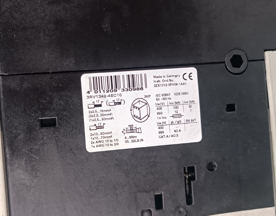 Siemens 3RV1342-4EC10 Motor Koruma Şalteri 32A