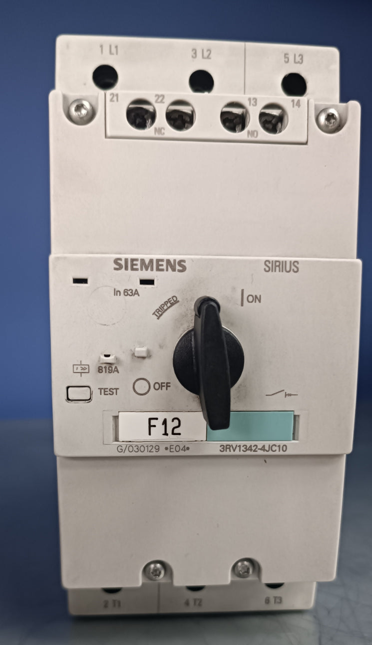 Siemens 3RV1342-4JC10 Motor Koruma Şalteri 63A