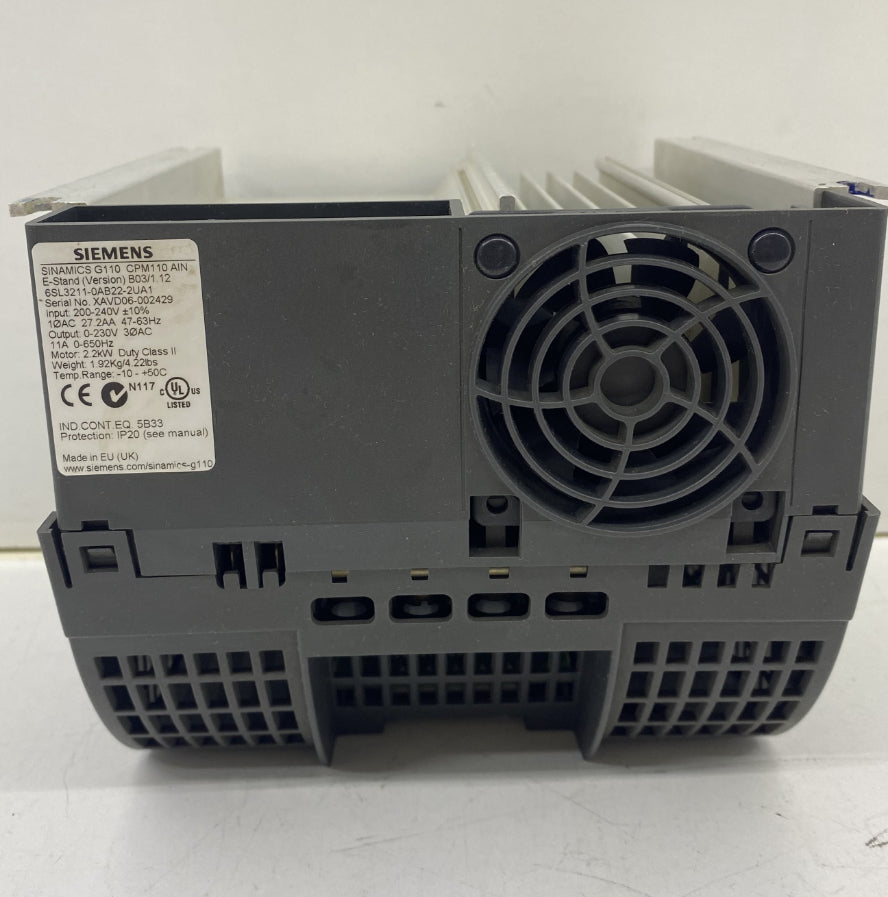 Siemens 6SL3211-0AB22-2UA1 Kontrol Ünitesi 240V 2.2Kw