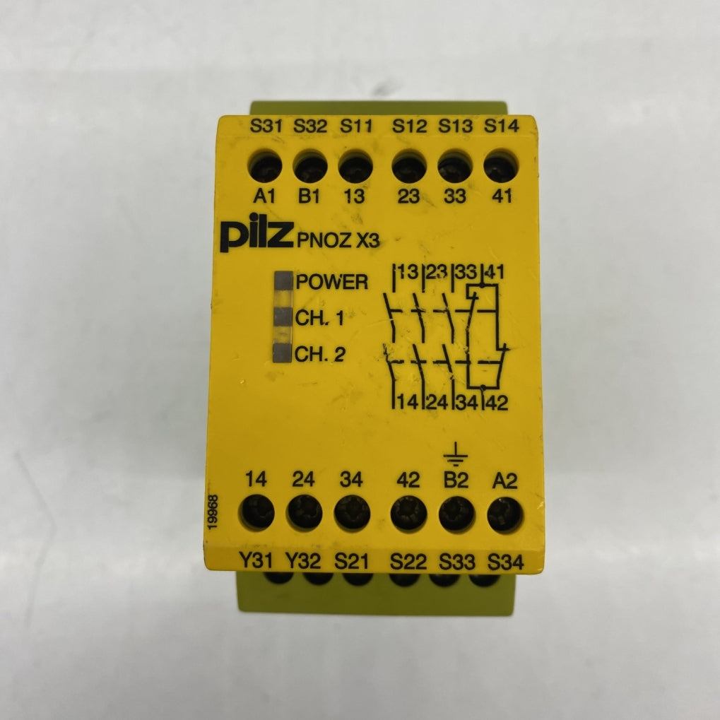 Pilz PNOZ X3 24VAC 24VDC 3N-0 1N-C 1S0 Güvenlik Rölesi