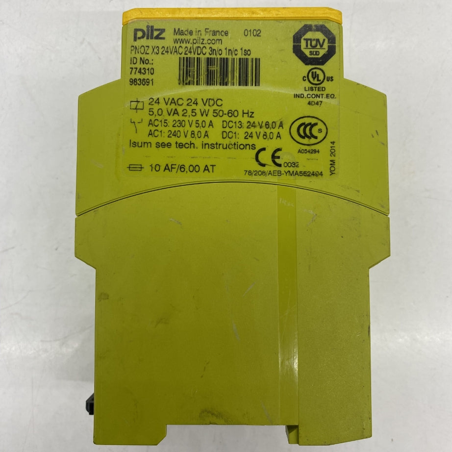 Pilz PNOZ X3 24VAC 24VDC 3N-0 1N-C 1S0 Güvenlik Rölesi