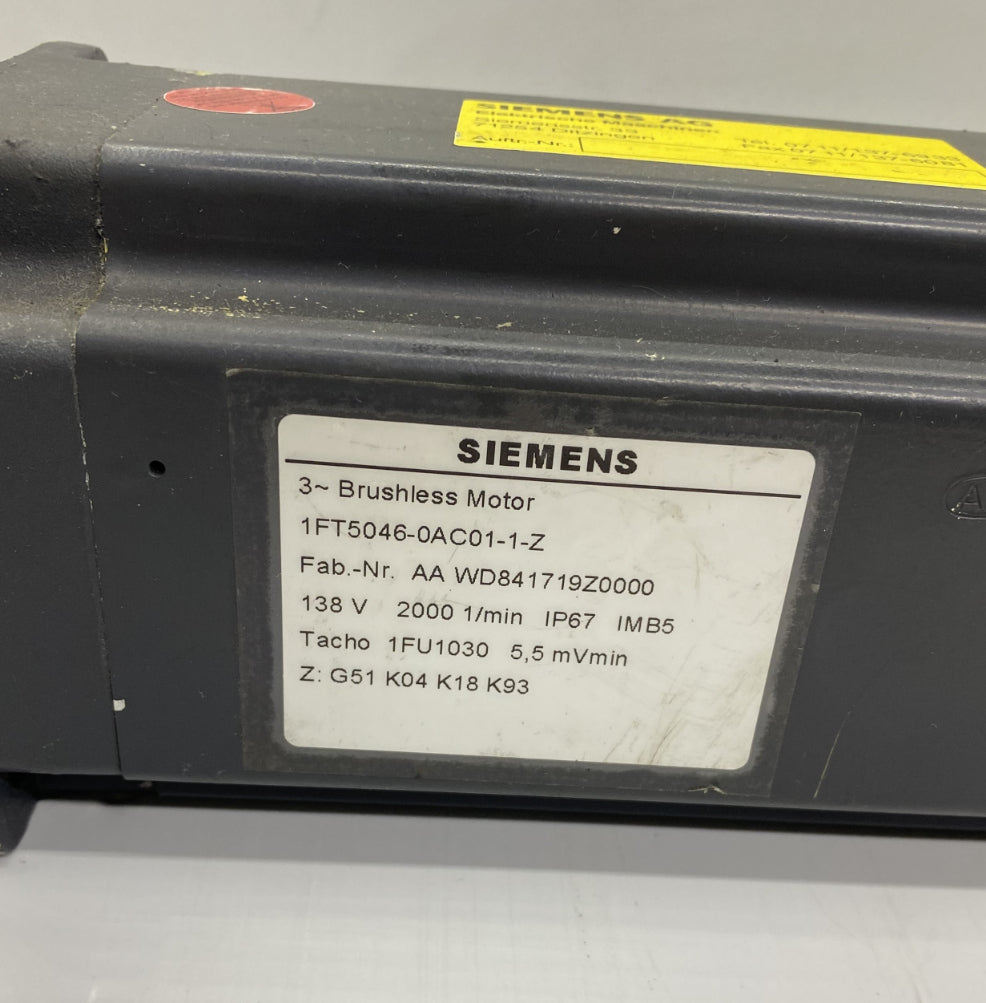 Siemens 1FT5046-0AC01-1-Z Servo Motor