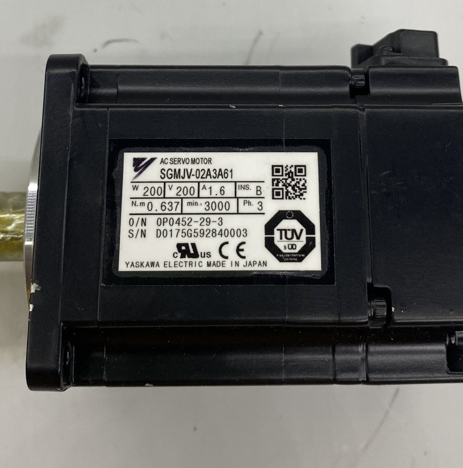 Yaskawa SGMJV-02A3A61 Servo Motor