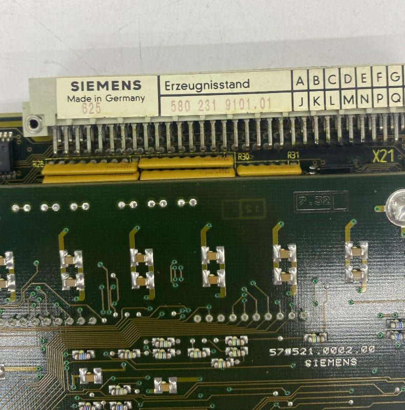 Siemens 580 231 9101.01 Kontrol Modülü 570 521 9101.00
