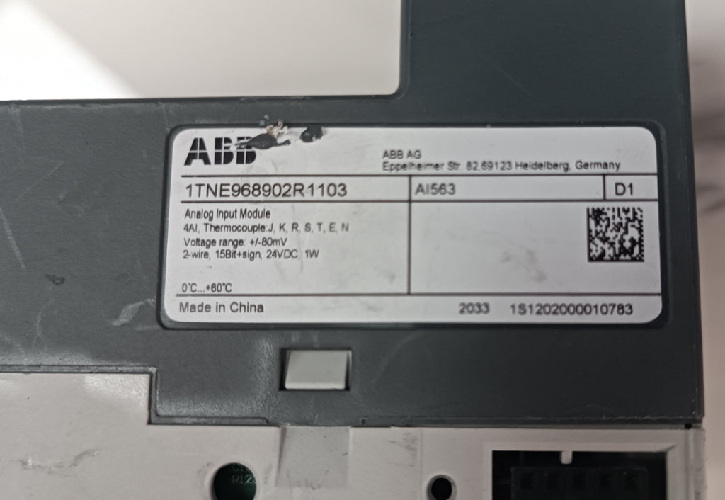 Abb 1TNE968902R1103 AI563 AI563 Analog Giriş Modülü ANALOG INPUT