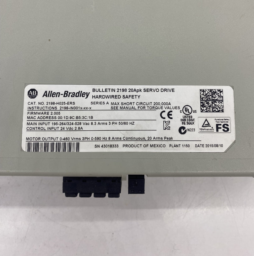 Allen Bradley 2198-H025-ERS Servo Sürücü KİNETİX 5500