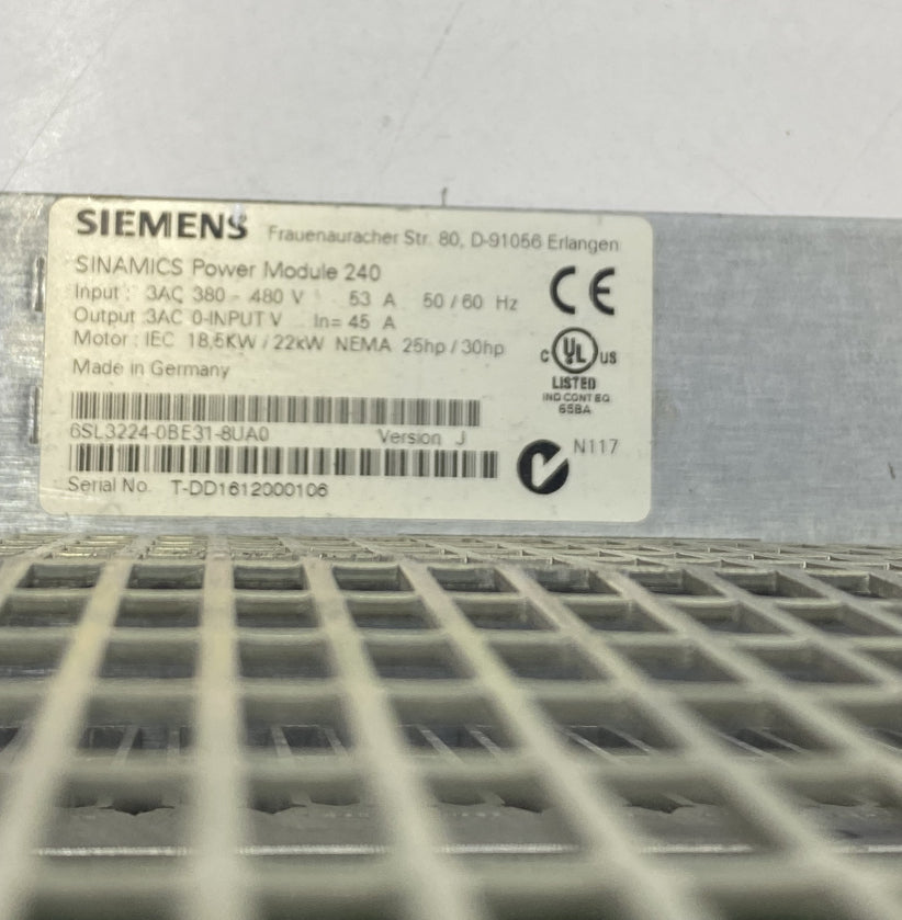 Siemens 6SL3224-0BE31-8UA0 Sürücü 380W 18.5Kw
