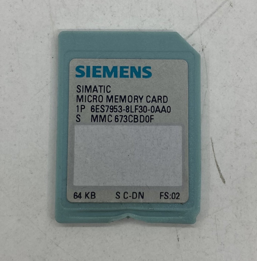Siemens 6ES7953-8LF30-0AA0 Bellek Karti