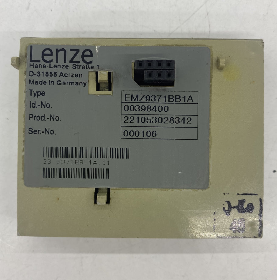 Lenze EMZ9371BB1A Kontrol Paneli