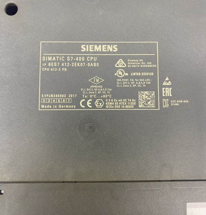 Siemens 6ES7 412-2EK07-0AB0 Plc CPU