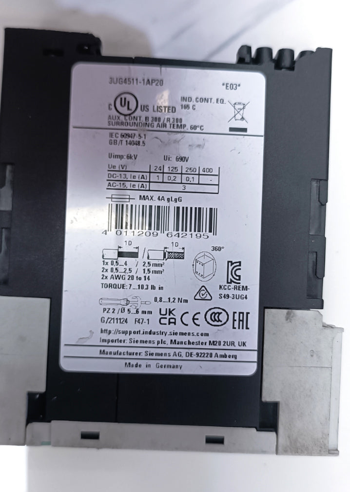 Siemens 3UG4511-AP20 İzleme Rölesi