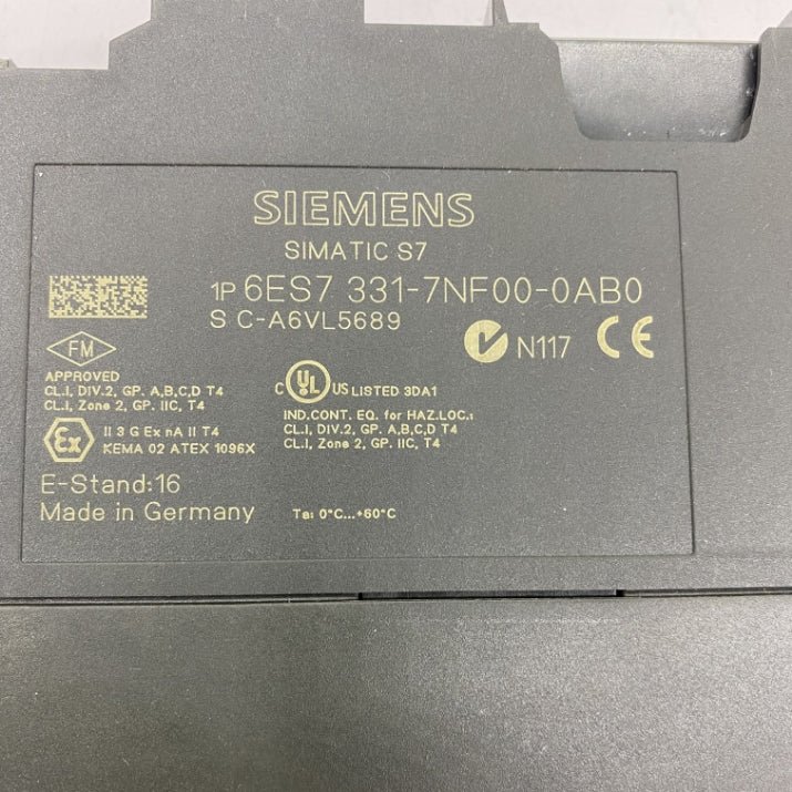 Siemens S7-300 6ES7331-7NF00-0AB0 Analog Giriş Modülü