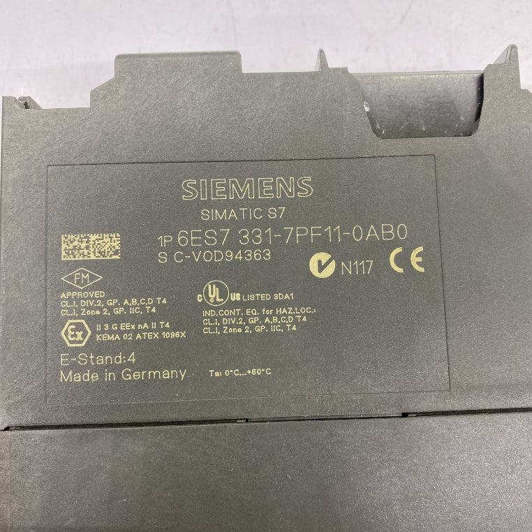 Siemens S7-300 6ES7331-7PF11-0AB0 Analog Giriş Modülü