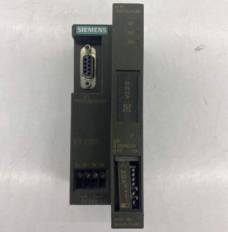 Siemens ET200S 6ES7151-1BA02-0AB0 Arayüz Modülü