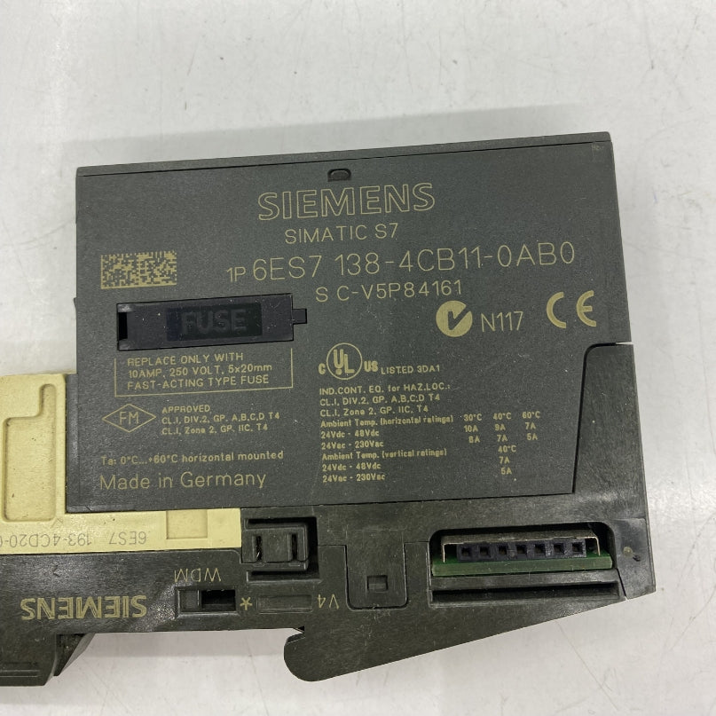 Siemens ET200S 6ES7138-4CB11-0AB0 Dijital Giriş Modülü