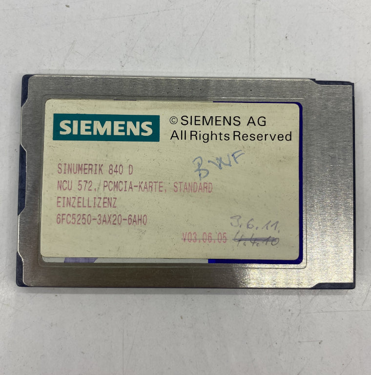 Siemens SINUMERIK 6FC5250-3AX20-6AH0 CNC Yazılım Opsiyonu