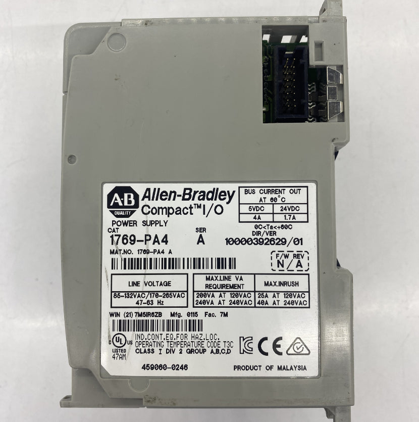 Allen Bradley 1769-PA4 Güç Kaynağı Modülü
