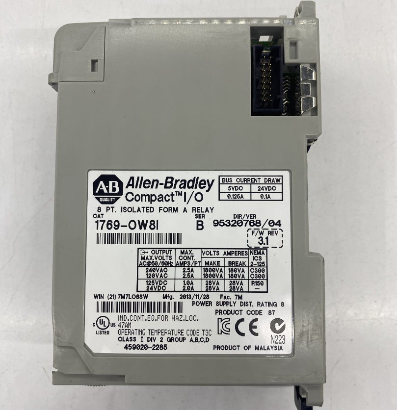 Allen Bradley 1769-OW8I Röle Çıkış Modülü