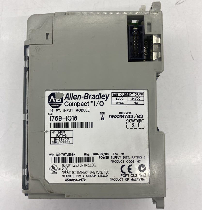 Allen Bradley 1769-IQ16 Dijital Giriş Modülü