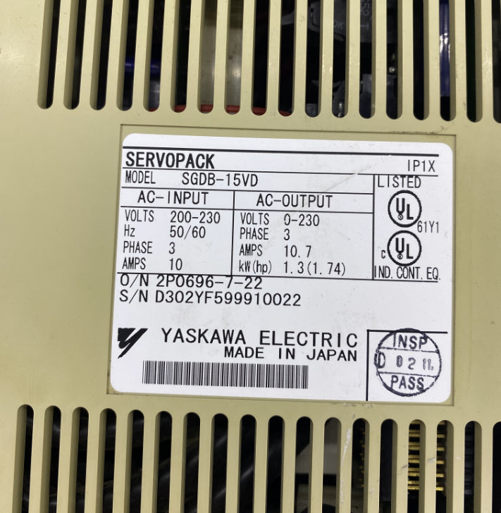 Yaskawa SGDB-15VD Servo Sürücü