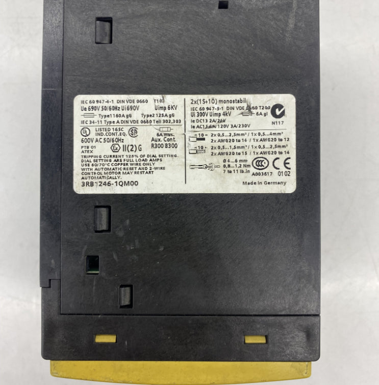 Siemens 3RB1246-1QM00 Motor Koruma Rölesi