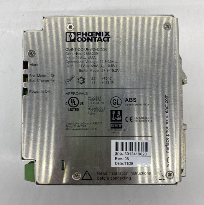 Phoenix Contact QUINT-DC-UPS/24DC/20 DC UPS Modülü