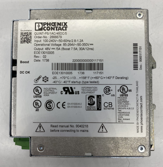 Phoenix Contact QUINT-PS/1AC/48DC/5 Endüstriyel Güç Kaynağı