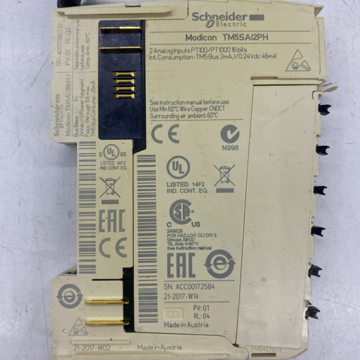 Schneider Modicon TM5 2 Kanal Analog Giriş Modülü - PT100
