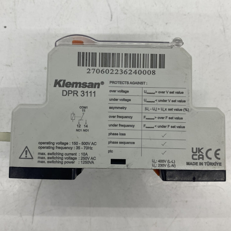 Klemsan DPR 3111 Reaktif Güç Kontrol Rölesi - Enerji Takibi