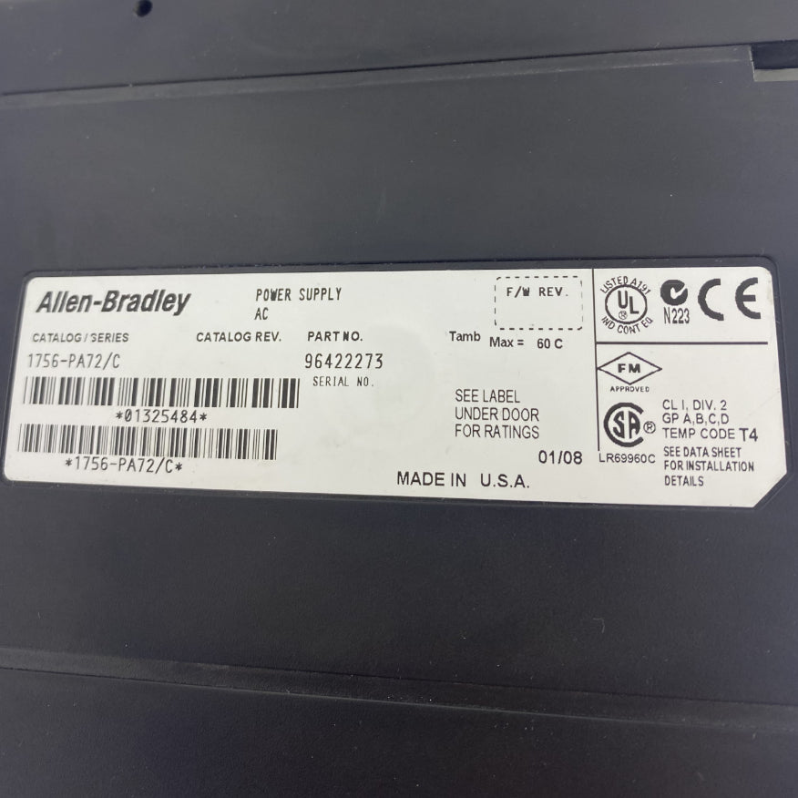 Allen-Bradley ControlLogix 120/240VAC Güç Kaynağı - 75VDC