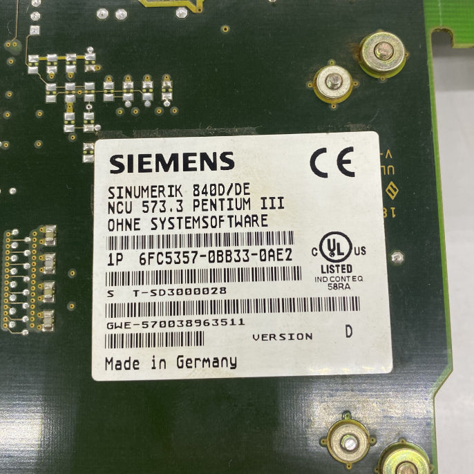 Siemens SINUMERIK 840D NCU 573.3 Kontrol Ünitesi İşlemcisi