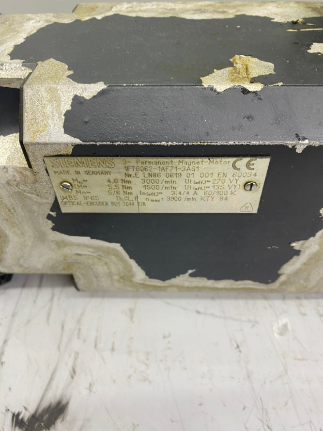 Siemens 1FT6062 1.1kW 3000rpm Yüksek Dinamik Servo Motor