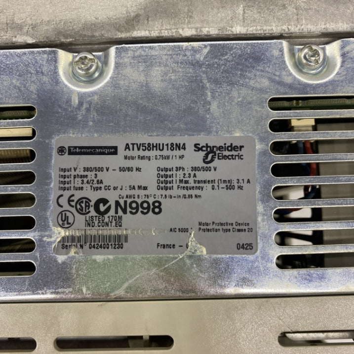 Schneider ATV58HU18N4 Hız Kontrolü Sürücü