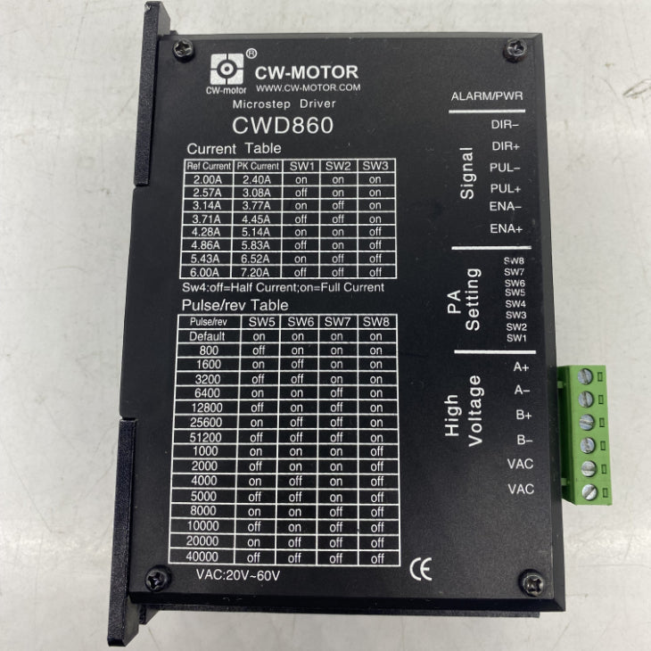 Cw-Motor CWD860 Step Motor Sürücüsü