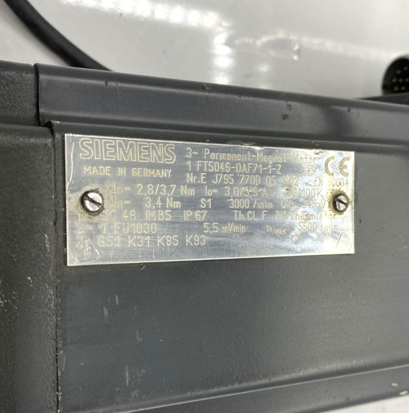Siemens 1FT5046-0AF71-1-Z Servo Motor Servo Motor