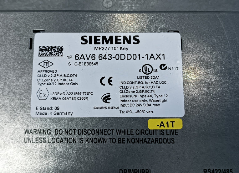 Siemens 6AV6643-0DD01-1AX1 HMI Panel Ekran