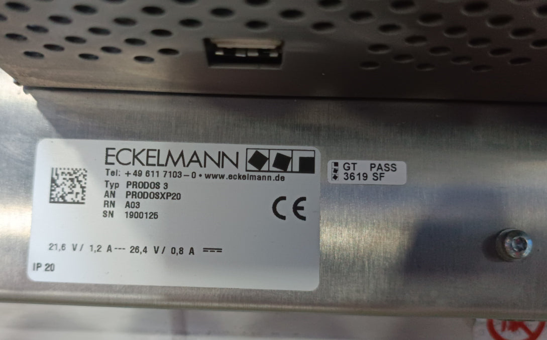 Eckelmann PRODOSXP20 CNC Kontrolör Panel Ekran
