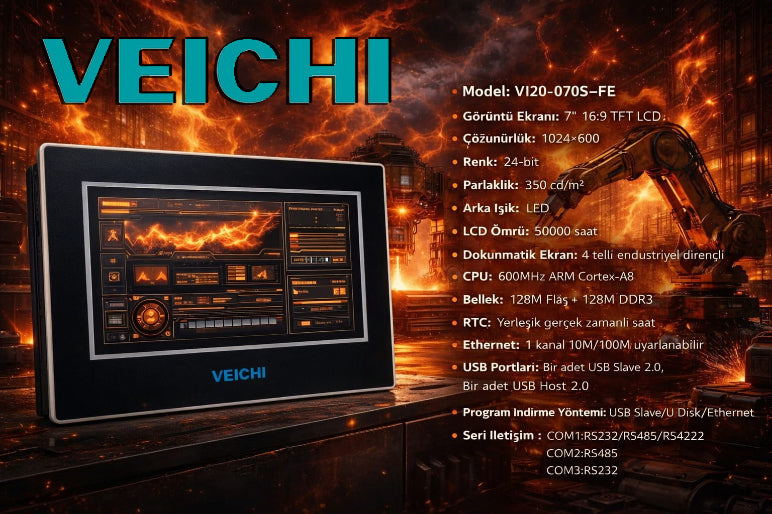 Veichi VI20-070S-F HMI Panel Ekran