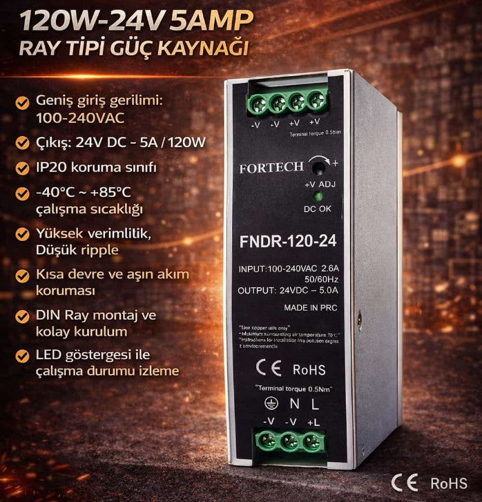 Fortech FNDR-120-24 Güç Kaynağı