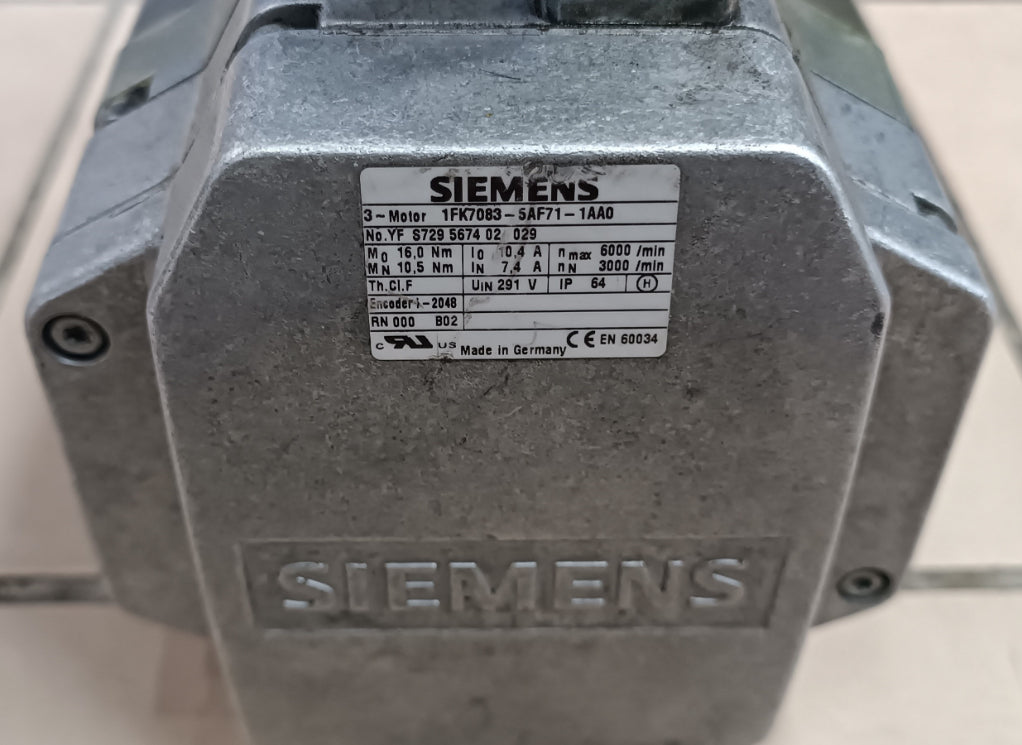 Siemens Simotics 1FK7083-5AF71-1AA0 Servo Motor