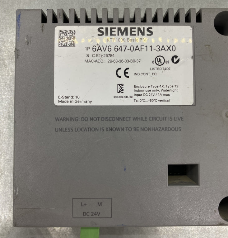 Siemens 6AV6 647-0AF11-3AX0 HMI Dokunmatik Panel